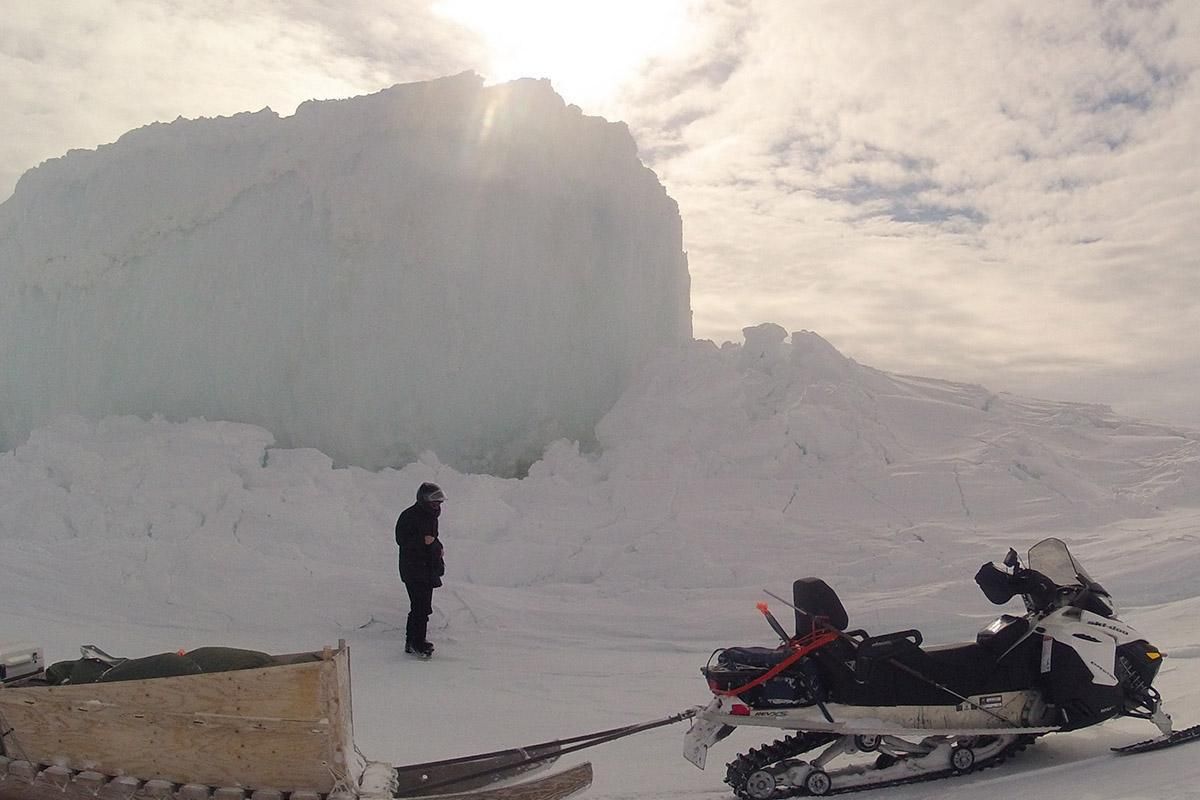 Snowmobiling to the Polynya